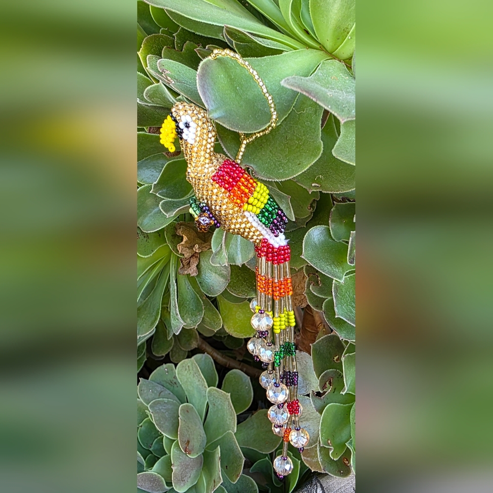 Colorful Beaded Parrot